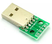 2.54 밀리미터 하락 PCB 접속기 판에 남자인 USB 2.0