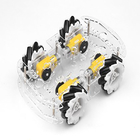 메카넘을 위한 4WD 플라스틱 투명한 바퀴 맵시 좋은 차 샤시 장비