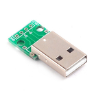 2.54 밀리미터 하락 PCB 접속기 판에 남자인 USB 2.0