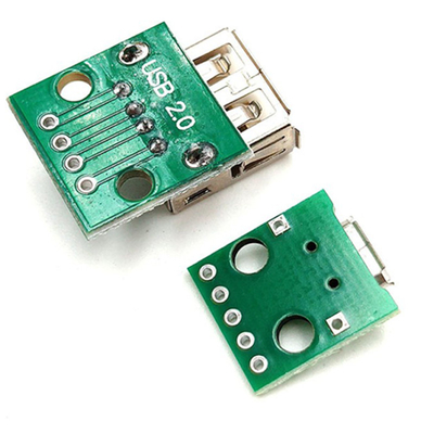 2.54 밀리미터 하락 어댑터 암놈 커넥터 PCB 변환기 보드에 대한 USB