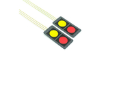 빨간색과 노란색 2 버튼 소형 멤브레인 스위치 패널 20x40MM